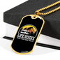 Camper Necklace Life Rocks Necklace Stainless Steel or 18k Gold Dog Tag 24" Chain-Express Your Love Gifts