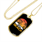 Camper Necklace Life's a Beach Orange Necklace Stainless Steel or 18k Gold Dog Tag 24" Chain-Express Your Love Gifts