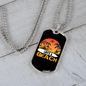 Camper Necklace Life's a Beach Orange Necklace Stainless Steel or 18k Gold Dog Tag 24" Chain-Express Your Love Gifts
