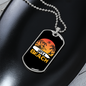 Camper Necklace Life's a Beach Orange Necklace Stainless Steel or 18k Gold Dog Tag 24" Chain-Express Your Love Gifts