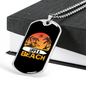 Camper Necklace Life's a Beach Orange Necklace Stainless Steel or 18k Gold Dog Tag 24" Chain-Express Your Love Gifts