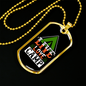 Camper Necklace Live Love Camp Green Necklace Stainless Steel or 18k Gold Dog Tag 24" Chain-Express Your Love Gifts