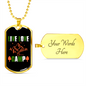 Camper Necklace Live Love Camp Mountain Necklace Stainless Steel or 18k Gold Dog Tag 24" Chain-Express Your Love Gifts