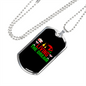Camper Necklace Living The Dream Necklace Stainless Steel or 18k Gold Dog Tag 24" Chain-Express Your Love Gifts