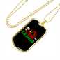 Camper Necklace Living The Dream Necklace Stainless Steel or 18k Gold Dog Tag 24" Chain-Express Your Love Gifts