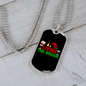 Camper Necklace Living The Dream Necklace Stainless Steel or 18k Gold Dog Tag 24" Chain-Express Your Love Gifts