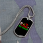 Camper Necklace Living The Dream Necklace Stainless Steel or 18k Gold Dog Tag 24" Chain-Express Your Love Gifts