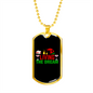 Camper Necklace Living The Dream Necklace Stainless Steel or 18k Gold Dog Tag 24" Chain-Express Your Love Gifts