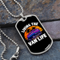 Camper Necklace Living The Van Life Necklace Stainless Steel or 18k Gold Dog Tag 24" Chain-Express Your Love Gifts