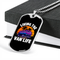 Camper Necklace Living The Van Life Necklace Stainless Steel or 18k Gold Dog Tag 24" Chain-Express Your Love Gifts