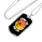 Camper Necklace Living The Van Life Orange Necklace Stainless Steel or 18k Gold Dog Tag 24" Chain-Express Your Love Gifts