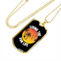 Camper Necklace Living The Van Life Orange Necklace Stainless Steel or 18k Gold Dog Tag 24" Chain-Express Your Love Gifts