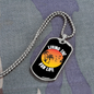 Camper Necklace Living The Van Life Orange Necklace Stainless Steel or 18k Gold Dog Tag 24" Chain-Express Your Love Gifts