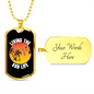 Camper Necklace Living The Van Life Orange Necklace Stainless Steel or 18k Gold Dog Tag 24" Chain-Express Your Love Gifts