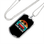 Camper Necklace Long Beach Ride Necklace Stainless Steel or 18k Gold Dog Tag 24" Chain-Express Your Love Gifts