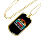 Camper Necklace Long Beach Ride Necklace Stainless Steel or 18k Gold Dog Tag 24" Chain-Express Your Love Gifts
