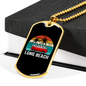 Camper Necklace Long Beach Ride Necklace Stainless Steel or 18k Gold Dog Tag 24" Chain-Express Your Love Gifts