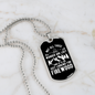 Camper Necklace Looking For Firewood Necklace Stainless Steel or 18k Gold Dog Tag 24" Chain-Express Your Love Gifts