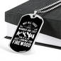 Camper Necklace Looking For Firewood Necklace Stainless Steel or 18k Gold Dog Tag 24" Chain-Express Your Love Gifts