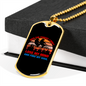 Camper Necklace Lose My Mind Necklace Stainless Steel or 18k Gold Dog Tag 24" Chain-Express Your Love Gifts