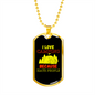 Camper Necklace Love Camping Hate People Necklace Stainless Steel or 18k Gold Dog Tag 24" Chain-Express Your Love Gifts
