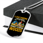 Camper Necklace Love Camping Woods Necklace Stainless Steel or 18k Gold Dog Tag 24" Chain-Express Your Love Gifts