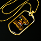 Camper Necklace Love is Awning Up Necklace Stainless Steel or 18k Gold Dog Tag 24" Chain-Express Your Love Gifts