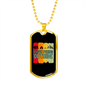 Camper Necklace Love Peeing Outside Necklace Stainless Steel or 18k Gold Dog Tag 24" Chain-Express Your Love Gifts