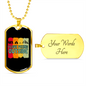 Camper Necklace Love Peeing Outside Necklace Stainless Steel or 18k Gold Dog Tag 24" Chain-Express Your Love Gifts