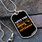 Camper Necklace Love The Outdoors Necklace Stainless Steel or 18k Gold Dog Tag 24" Chain-Express Your Love Gifts