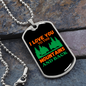 Camper Necklace Love You to The Mountains Necklace Stainless Steel or 18k Gold Dog Tag 24" Chain-Express Your Love Gifts