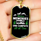 Camper Necklace Making Memories One Necklace Stainless Steel or 18k Gold Dog Tag 24" Chain-Express Your Love Gifts