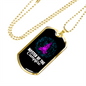Camper Necklace Master of The Campfire Necklace Stainless Steel or 18k Gold Dog Tag 24" Chain-Express Your Love Gifts