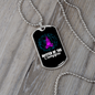 Camper Necklace Master of The Campfire Necklace Stainless Steel or 18k Gold Dog Tag 24" Chain-Express Your Love Gifts