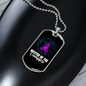 Camper Necklace Master of The Campfire Necklace Stainless Steel or 18k Gold Dog Tag 24" Chain-Express Your Love Gifts