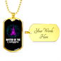Camper Necklace Master of The Campfire Necklace Stainless Steel or 18k Gold Dog Tag 24" Chain-Express Your Love Gifts