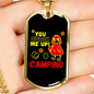 Camper Necklace Me Up Camping Necklace Stainless Steel or 18k Gold Dog Tag 24" Chain-Express Your Love Gifts