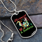 Camper Necklace Mermaid And Seahorse Necklace Stainless Steel or 18k Gold Dog Tag 24" Chain-Express Your Love Gifts