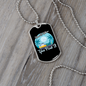 Camper Necklace Moon Night Ride Necklace Stainless Steel or 18k Gold Dog Tag 24" Chain-Express Your Love Gifts