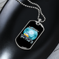 Camper Necklace Moon Night Ride Necklace Stainless Steel or 18k Gold Dog Tag 24" Chain-Express Your Love Gifts