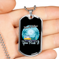 Camper Necklace Moon Night Ride Necklace Stainless Steel or 18k Gold Dog Tag 24" Chain-Express Your Love Gifts