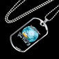 Camper Necklace Moon Night Ride Necklace Stainless Steel or 18k Gold Dog Tag 24" Chain-Express Your Love Gifts