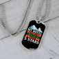 Camper Necklace More Than 5 Stars Hotel Necklace Stainless Steel or 18k Gold Dog Tag 24" Chain-Express Your Love Gifts