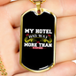 Camper Necklace More Than 5 Stars Necklace Stainless Steel or 18k Gold Dog Tag 24" Chain-Express Your Love Gifts