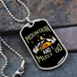 Camper Necklace Mountain And I Necklace Stainless Steel or 18k Gold Dog Tag 24" Chain-Express Your Love Gifts