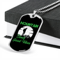 Camper Necklace Mountain Climb Good Necklace Stainless Steel or 18k Gold Dog Tag 24" Chain-Express Your Love Gifts