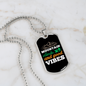 Camper Necklace Mountain Climbs Necklace Stainless Steel or 18k Gold Dog Tag 24" Chain-Express Your Love Gifts