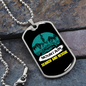 Camper Necklace Mountain Search And Rescue Necklace Stainless Steel or 18k Gold Dog Tag 24" Chain-Express Your Love Gifts