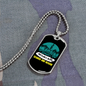 Camper Necklace Mountain Search And Rescue Necklace Stainless Steel or 18k Gold Dog Tag 24" Chain-Express Your Love Gifts