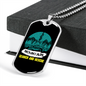 Camper Necklace Mountain Search And Rescue Necklace Stainless Steel or 18k Gold Dog Tag 24" Chain-Express Your Love Gifts